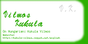 vilmos kukula business card